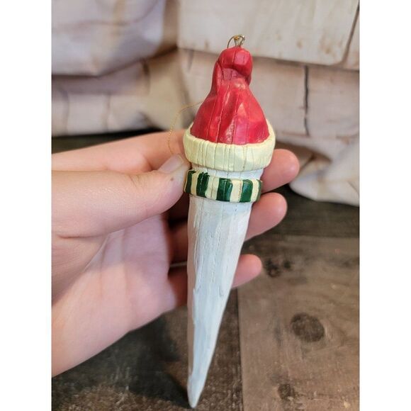 Enesco snowman icicle smile scarf ornament Xmas decor - Picture 8 of 8